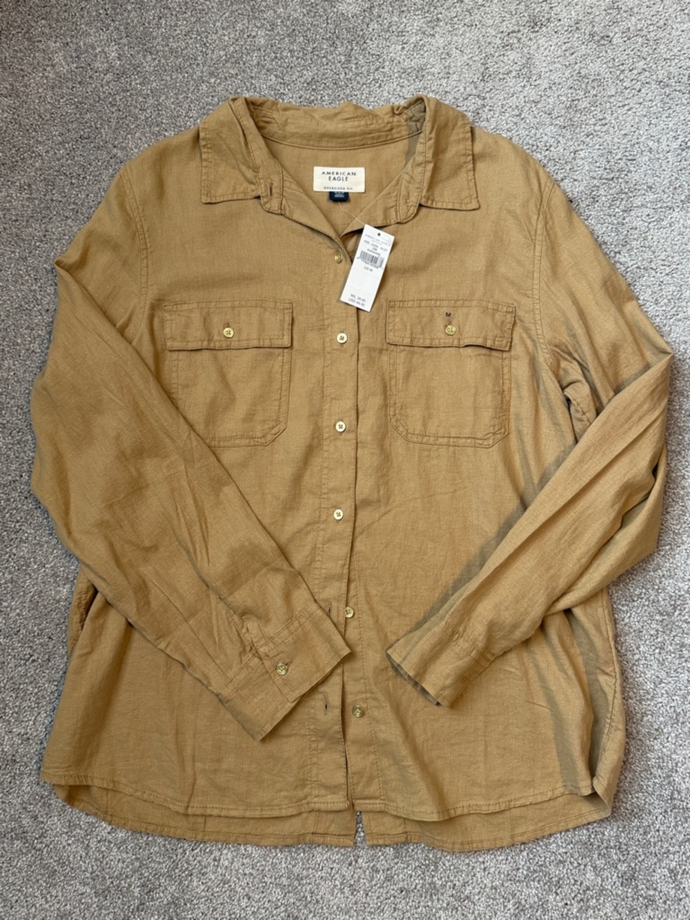 NWT American Eagle linen button down size medium